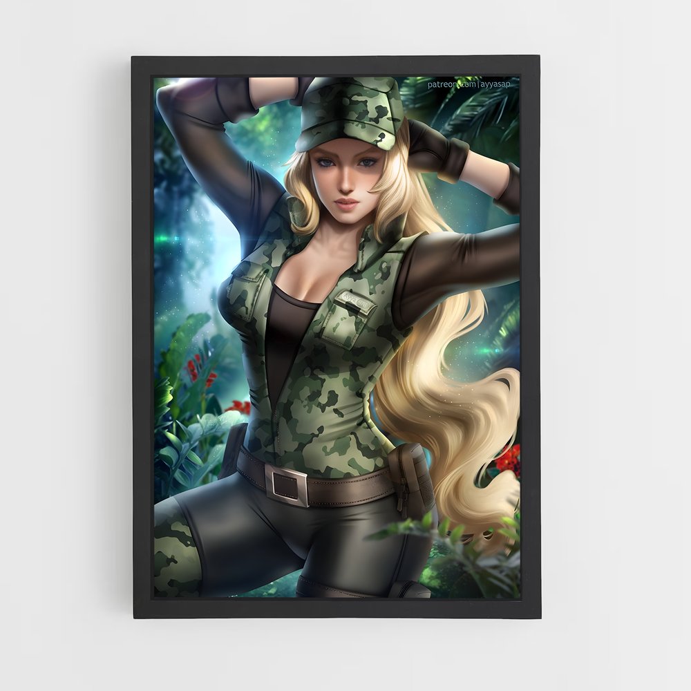 Poster Sonya en Camouflage – affiche Mortal kombat (vue 2)